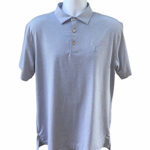 Peter Millar Blue Striped Polo Shirt Size Medium